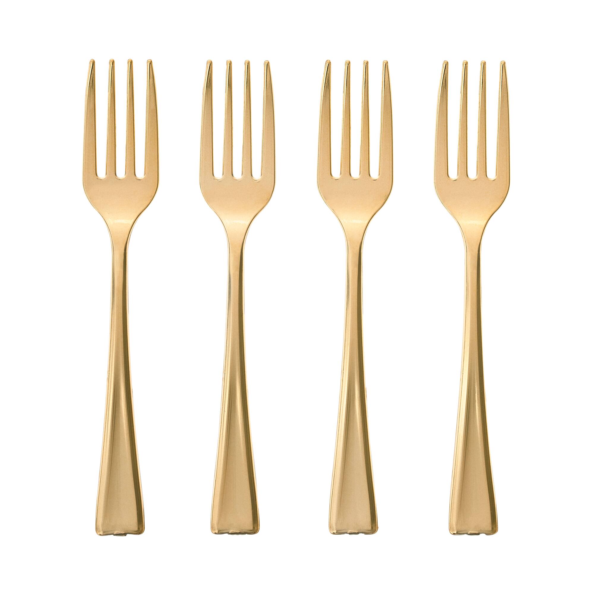 12 Packs: 24 ct. (288 total) Gold Mini Forks by Celebrate It™